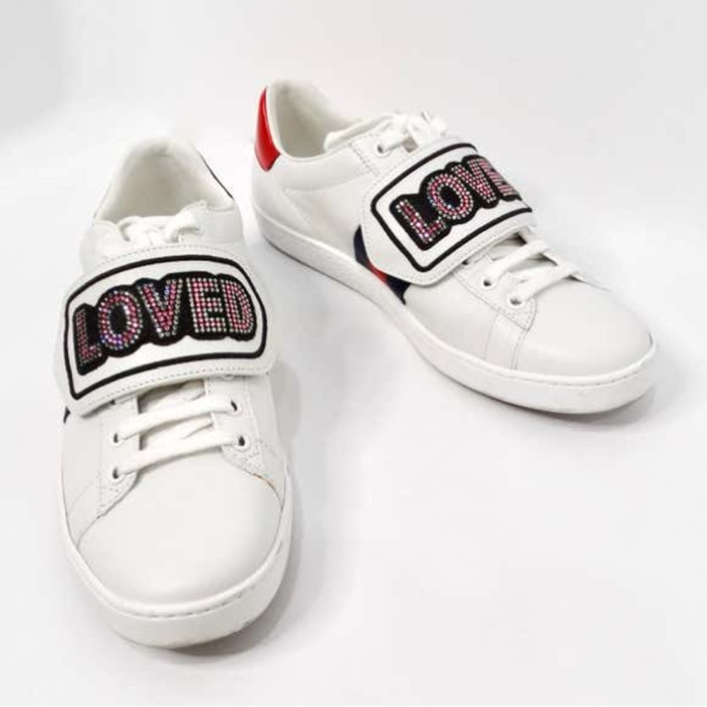 NIB Gucci LOVED Rhinestone Crystal Sneakers 37 ($1200)